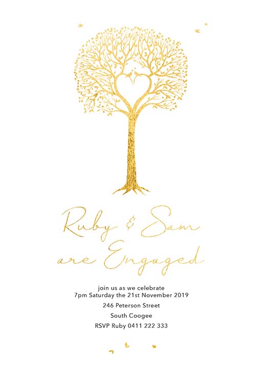 Love Tree Engagement Invitations by Amber B.