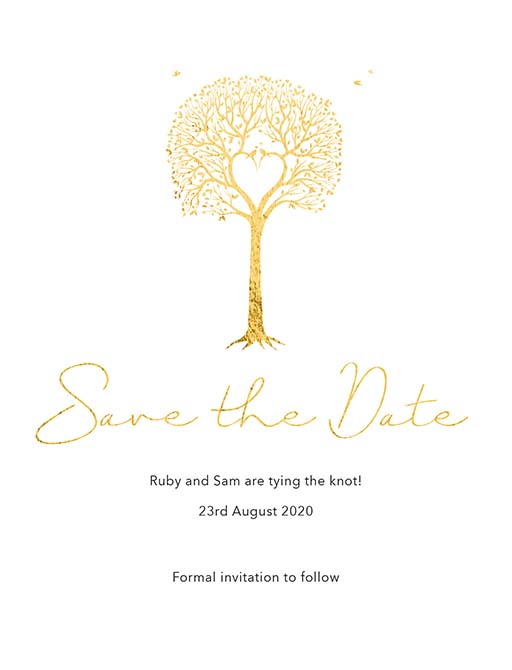 Love Tree Save The Date Cards by Amber B.