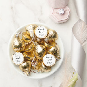 Love is Sweet Minimalist Modern Wedding Hershey®'s Kisses®