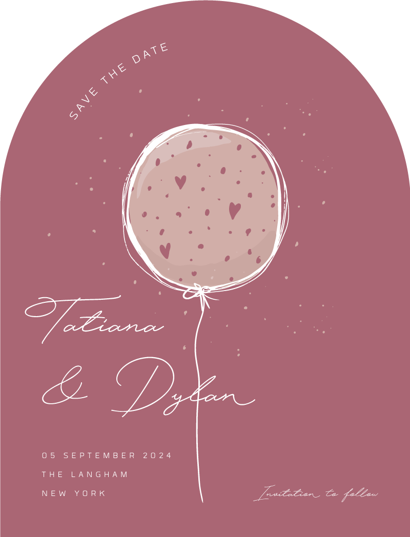 Love Balloons Save The Date Cards by Yunita Y.