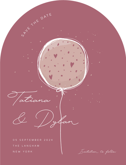 Love Balloons Save The Date Cards by Yunita Y.