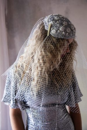 Revival Medieval Style Bridal Cap No. 2459