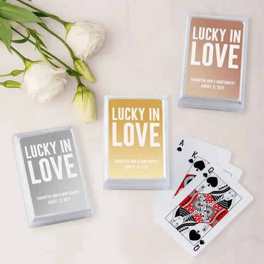 Lucky In Love Metallic Playing Cards