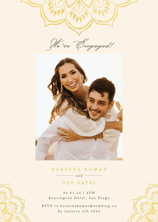Mandala Engagement Invitations by Joy
