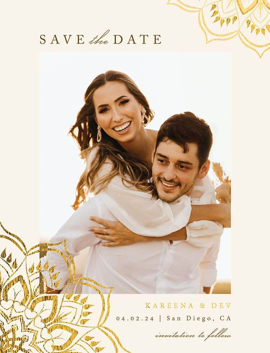Mandala Save The Date Cards by Joy