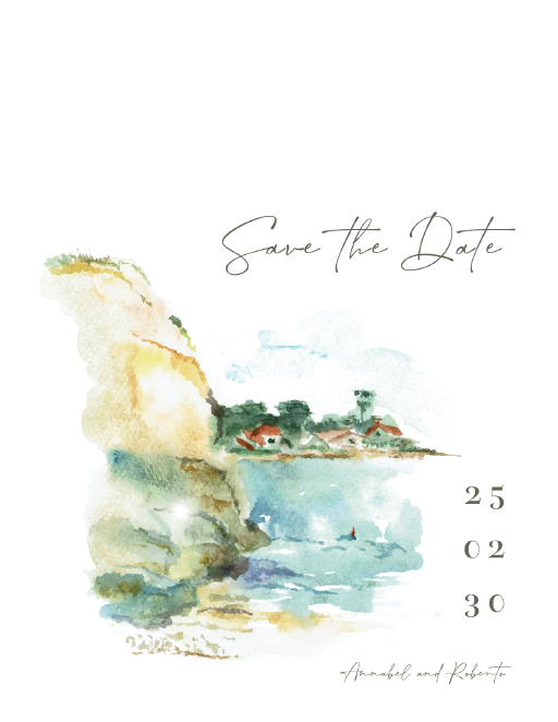 Marine Save The Date Cards by Natya P.