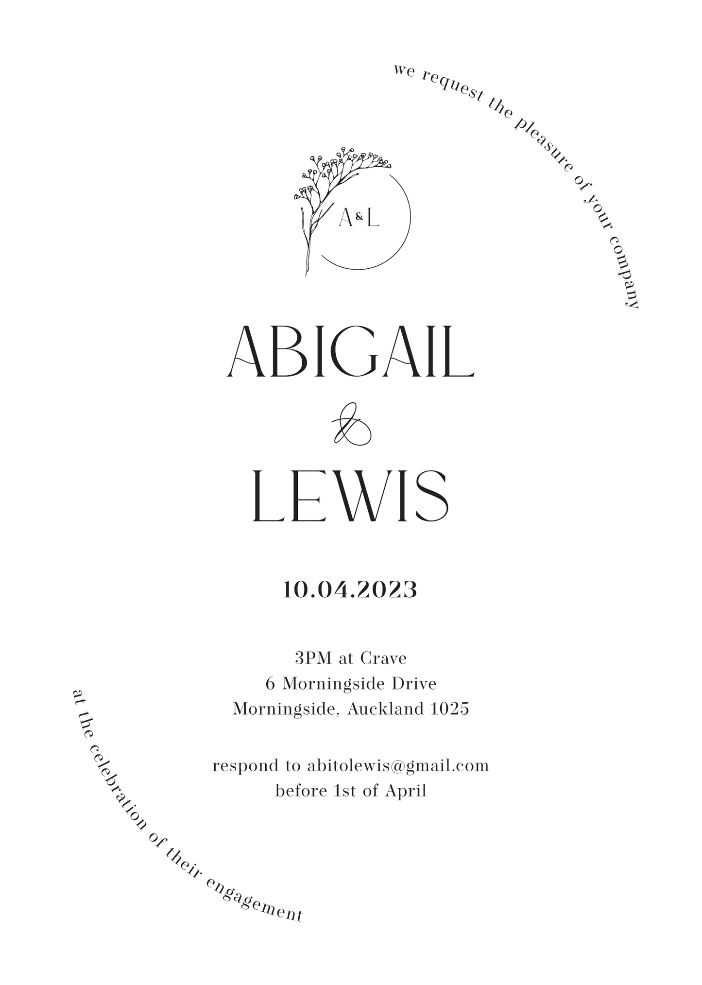Marion Engagement Invitations by Inggrid H.