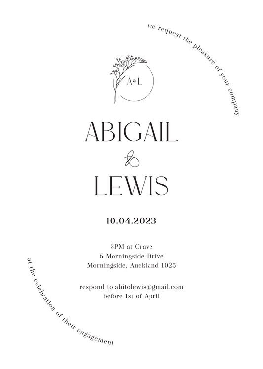 Marion Engagement Invitations by Inggrid H.