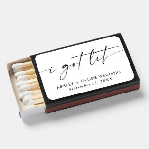 Match Minimalist Wedding Favors Funny I Got Lit