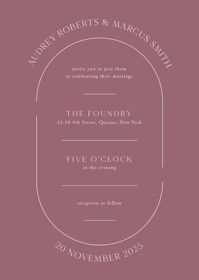 Mauvelous Wedding Invitations by Yunita Y.