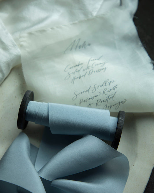 Mayan Blue Silk Ribbon