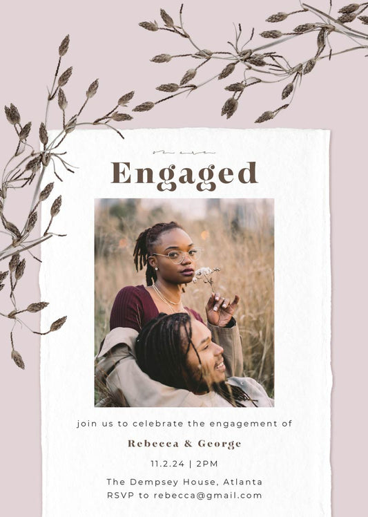 Memoir Engagement Invitations by Joy