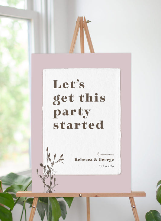 Memoir Wedding Sign by Joy