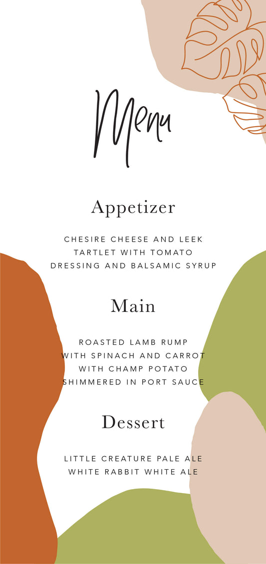 Tropical CamoMenu Cards by Demie L.