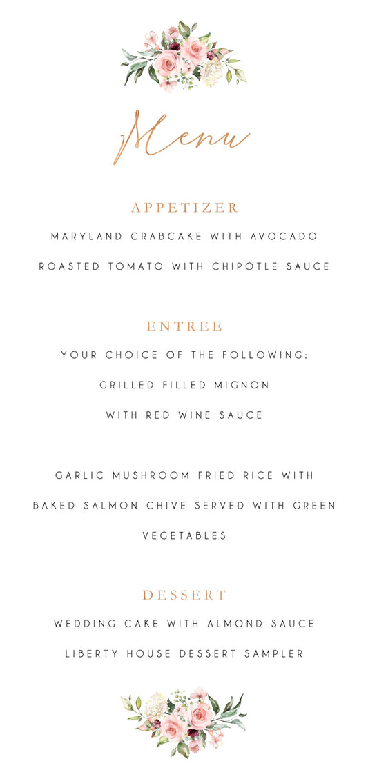 Burnt Butter CakesMenu Cards by Burnt Butter