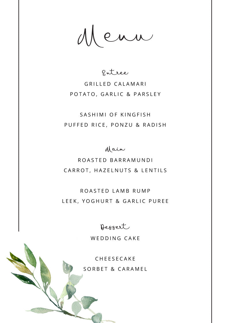 Garden WindowMenu Cards by Amber B.