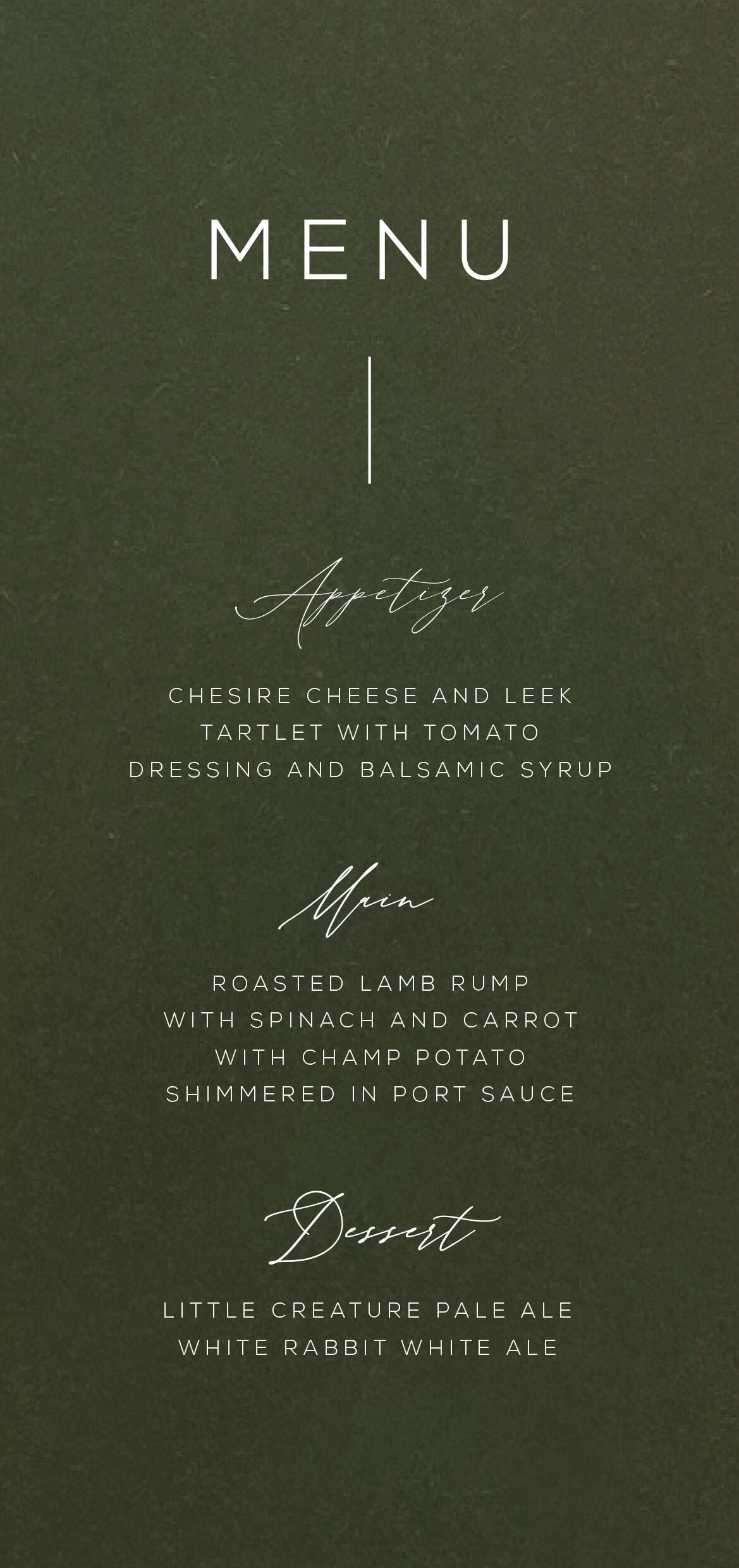 VerdeMenu Cards by Jamie L.