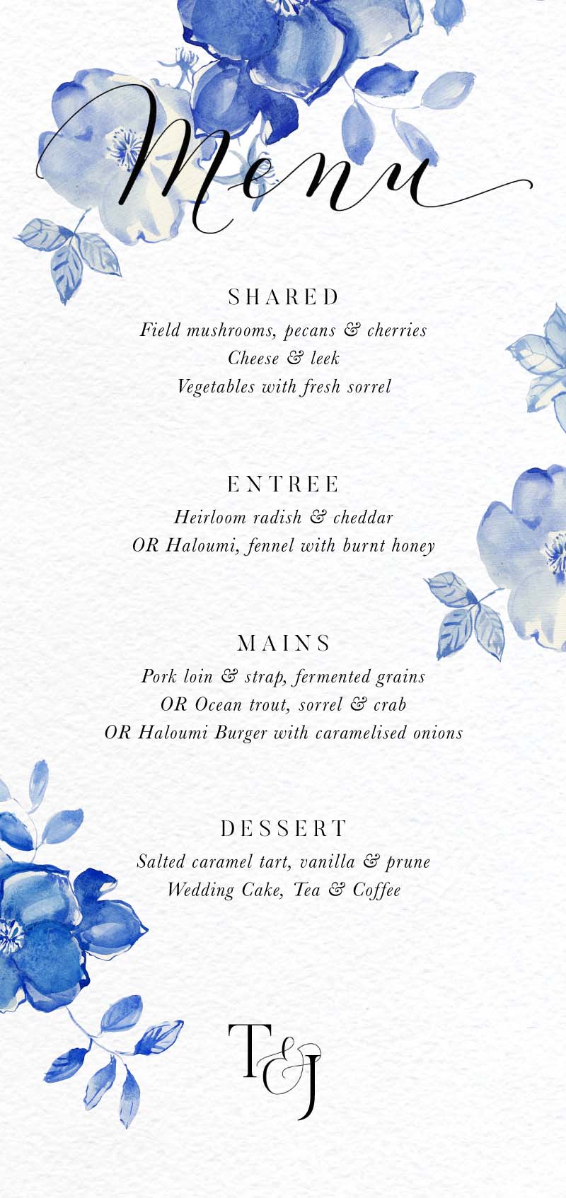 British FloralMenu Cards by Amelia S.