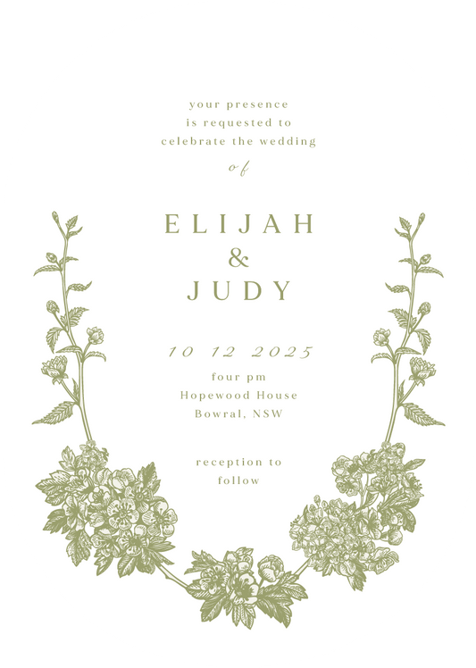 Visco Garden Wedding Invitations by Inggrid H.