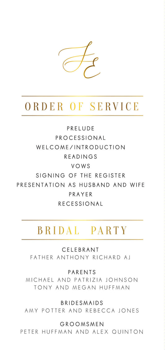 Milieu Wedding Program by Jamie L.