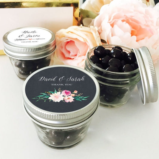 Mini Floral Mason Jars