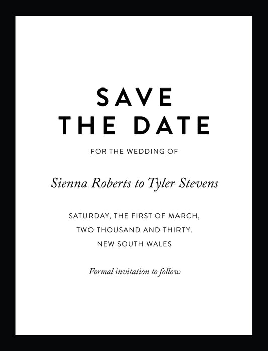 Minimal Save The Date Cards by Amelia S.