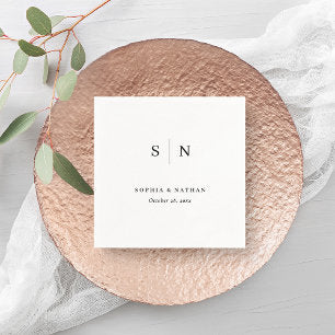 Minimal and Chic Wedding Napkins