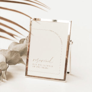Minimalist Arch Modern Wedding Reserved Sign Card