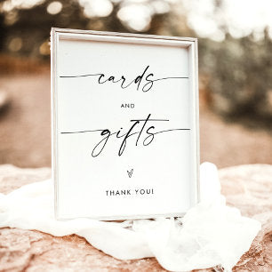Minimalist Cards and Gifts Sign Modern Wedding