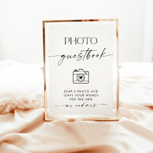 Minimalist Wedding Photo Guestbook Sign, Invitati Invitation