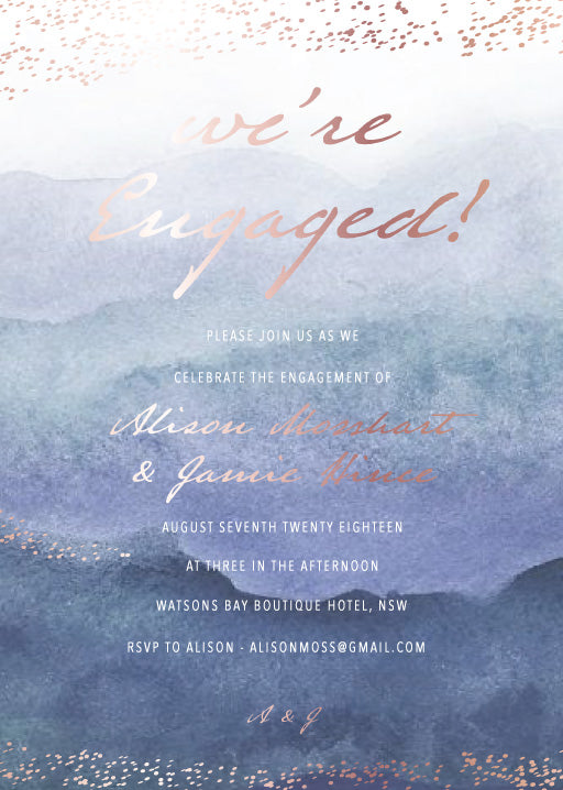 Mira Engagement Invitations by Shab M.
