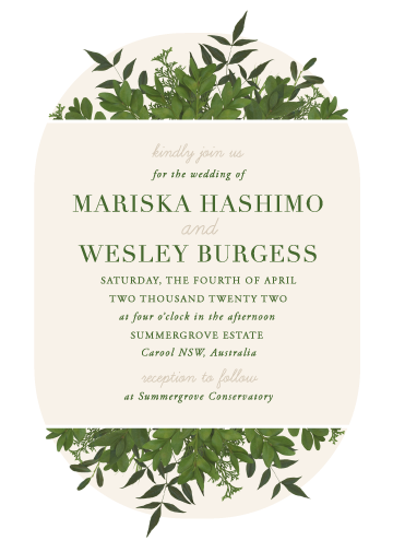 Mod Botanical Wedding Invitations by Kaydi B.