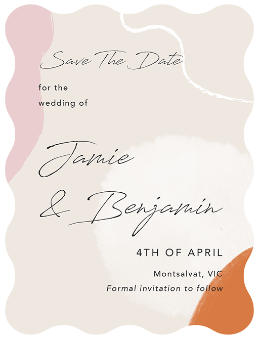 Modern Flow Save The Date Cards by Emily L.