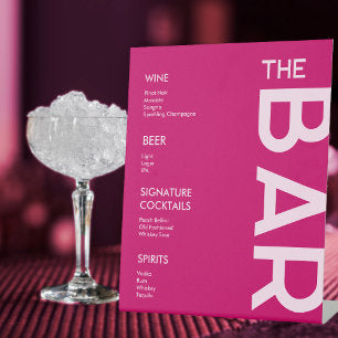 Modern and Bold Magenta Bar Sign