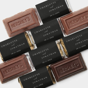 Modern Candy Black Minimalist Wedding Favors