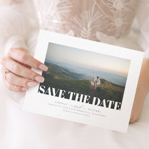 Modern Elegant Minimalist Save the Date Photo