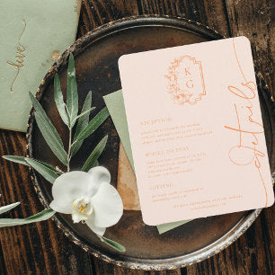 Modern Minimal Wedding Guest Details Enclosure Card