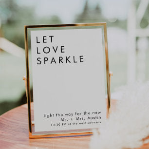 modern minimalist wedding send off sign invitation