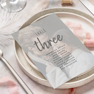 Modern Wedding Photo Seating Chart