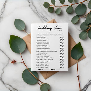 Modern Wedding Shoe Game Invitation