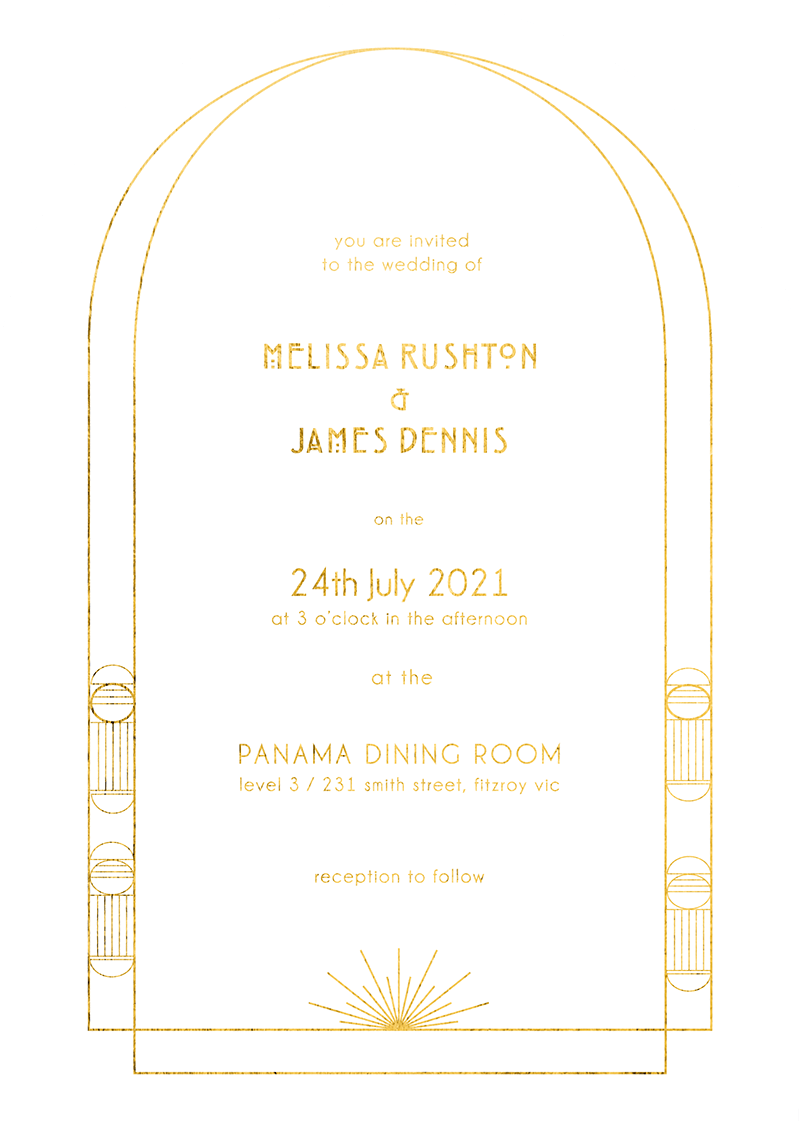 Modern Deco Wedding Invitations by Elisabeth M.