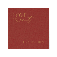 Love Is Sweet Wedding Premium Linun Uncoined Napkins