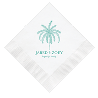 Palm Tree Wedding Cocktail Napkins