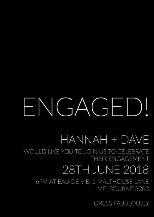 Narrow Engagement Invitations by Jamie L.