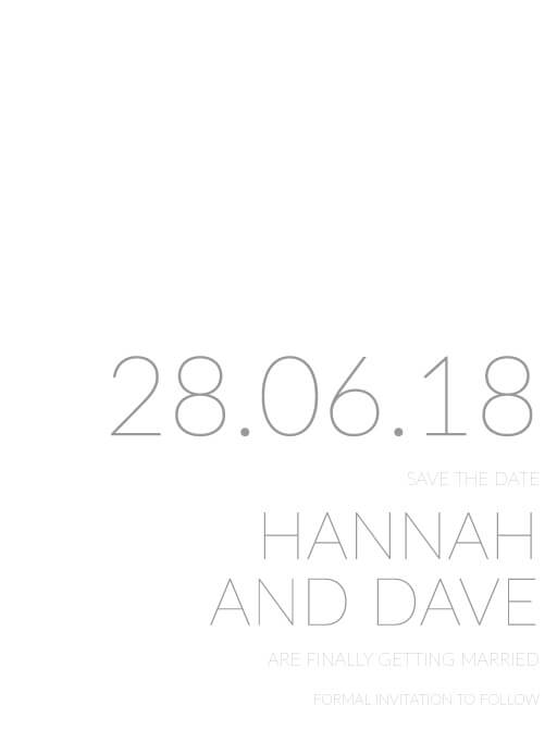 Narrow Save The Date Cards by Jamie L.