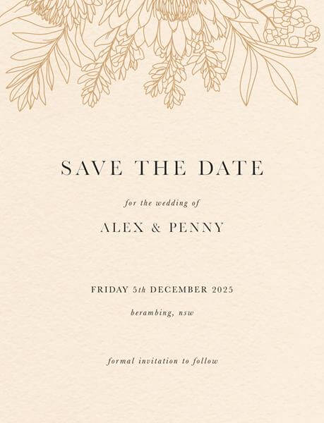 Native Sand Save The Date Cards by Sam M.