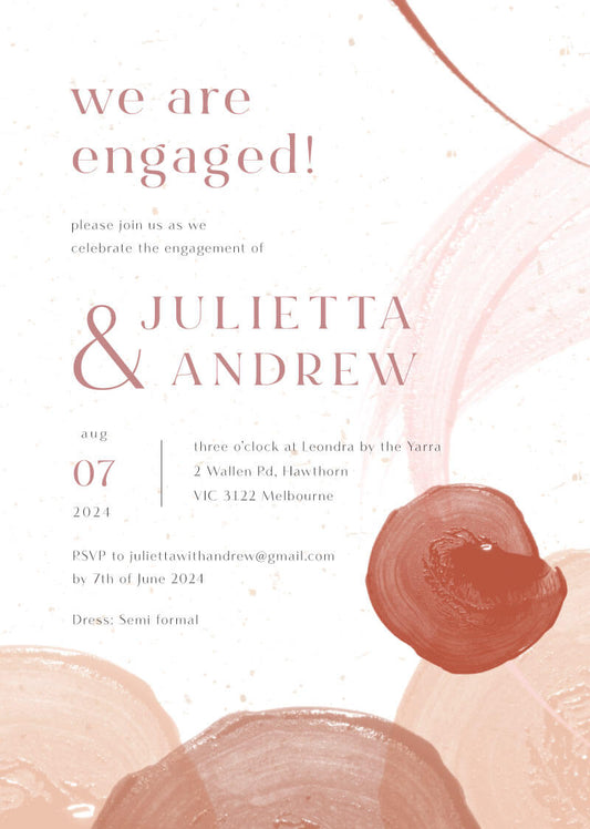 Neapolitan Engagement Invitations by Joy