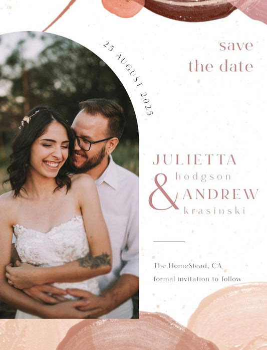 Neapolitan Save The Date Cards by Joy