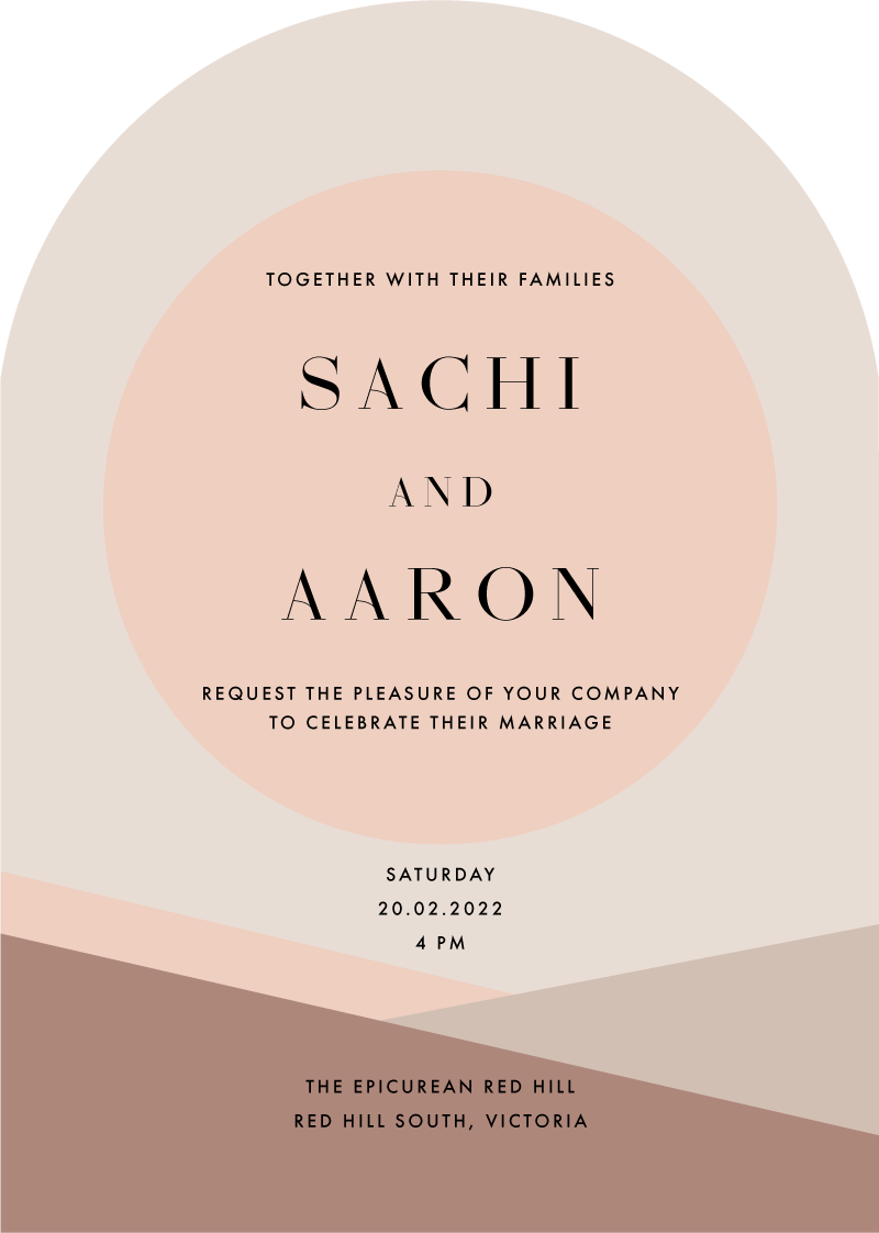 Neutral Palette Wedding Invitations by Novi A.