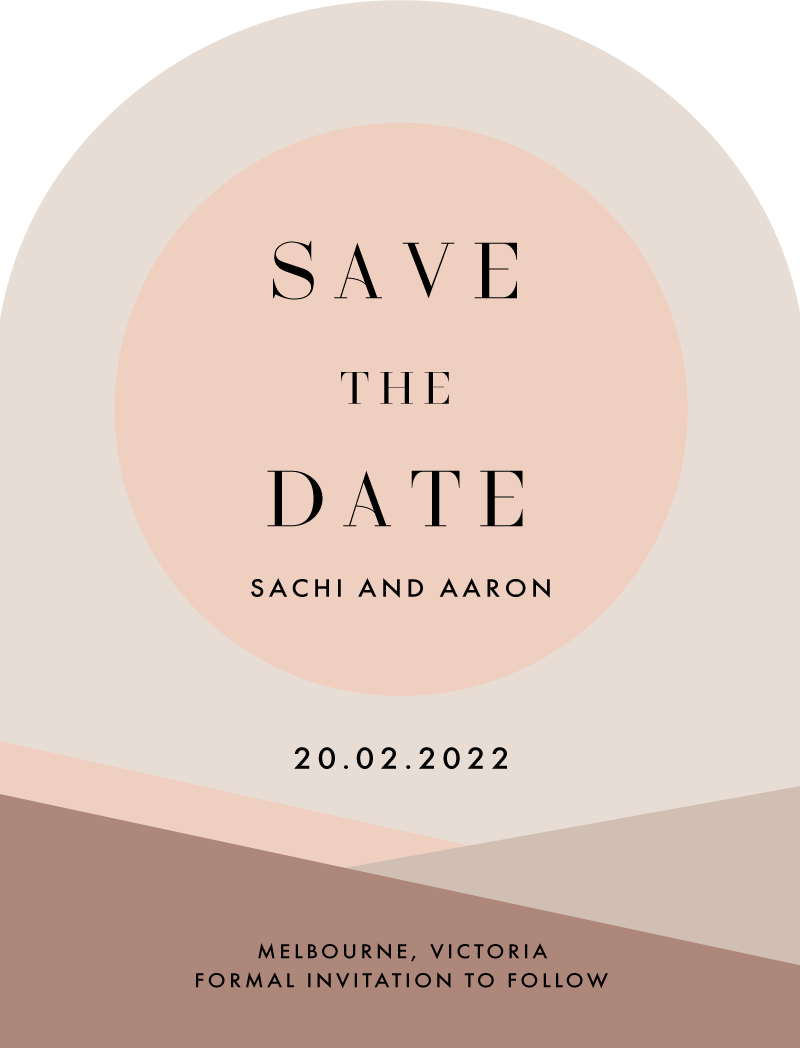 Neutral Palette Save The Date Cards by Novi A.